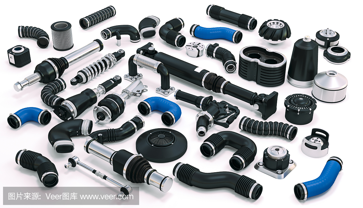 3d收集單個工業部件、元素